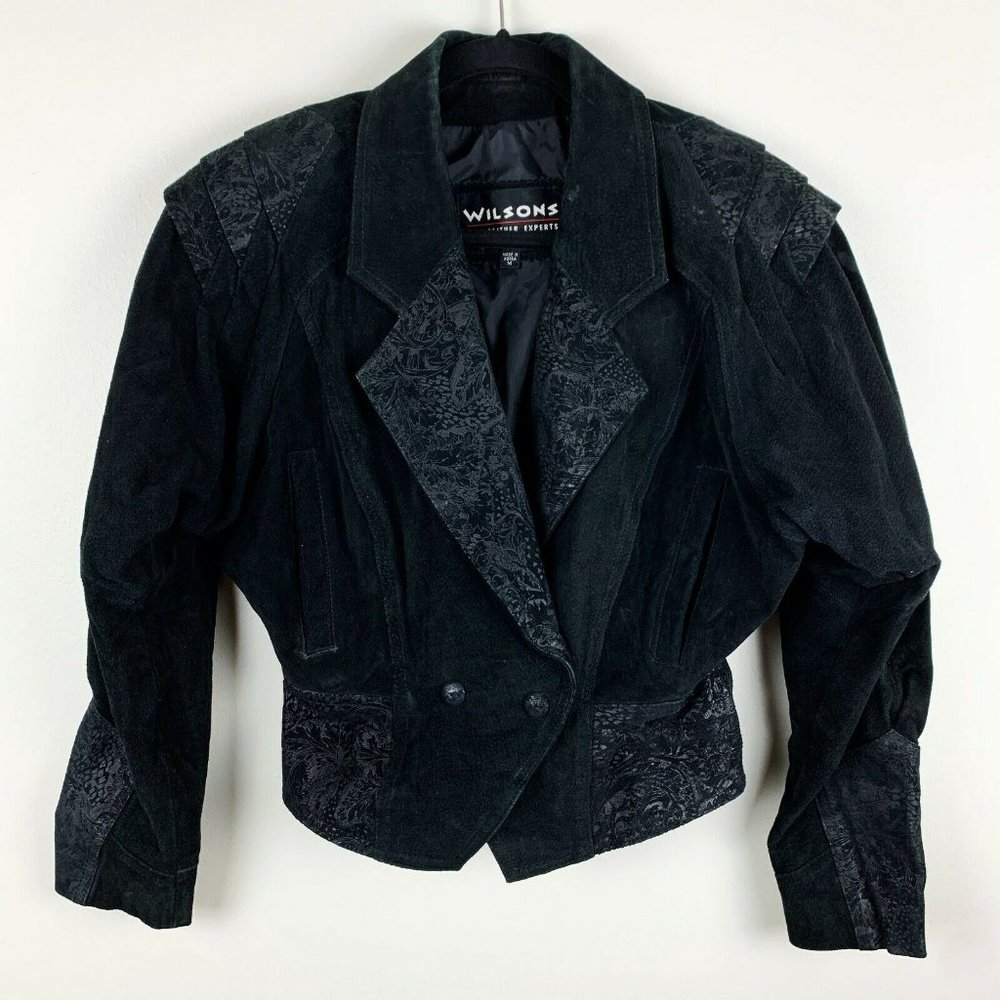 Wilsons Leather Fitted Leather Jacket Vintage Size Medium Western Southern